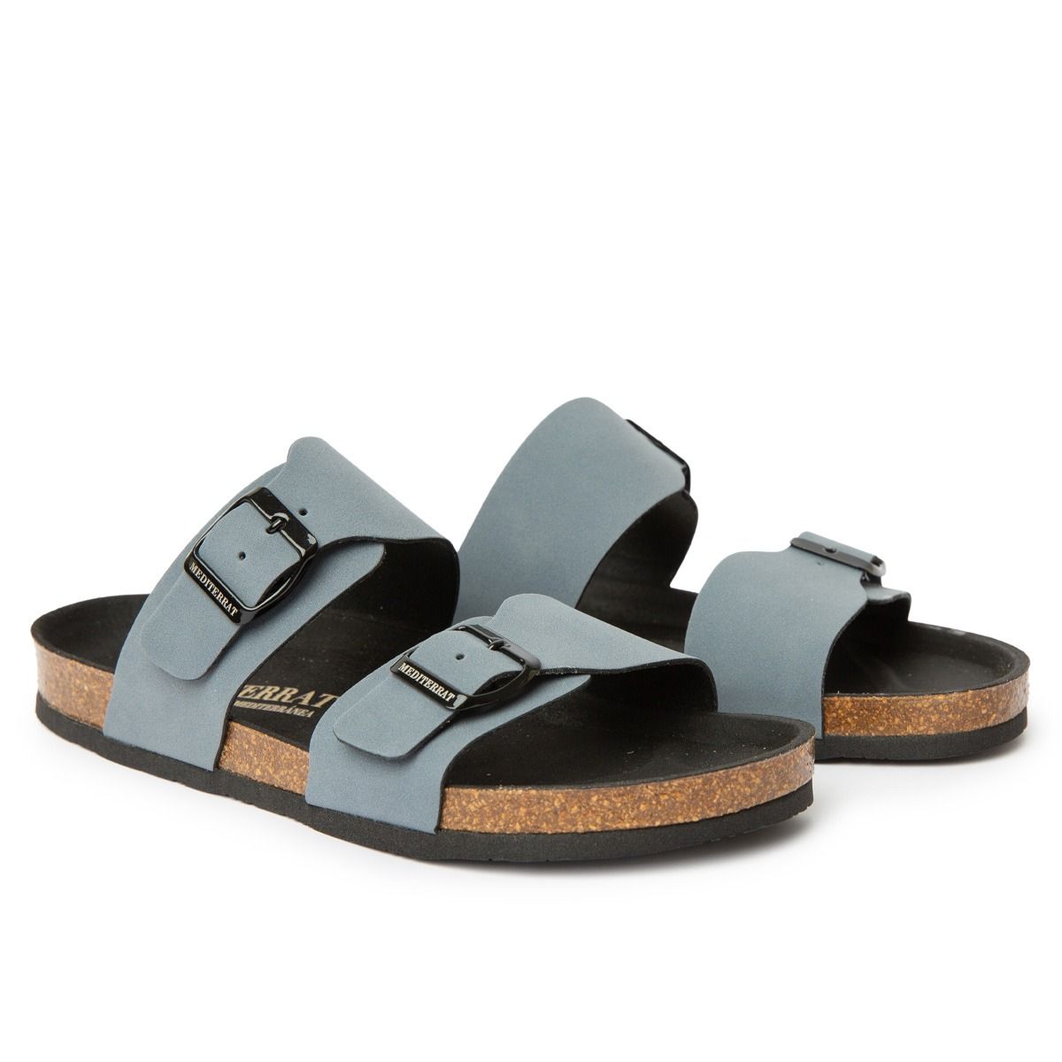 Venecia Vegan Suede Soft Blue & Black