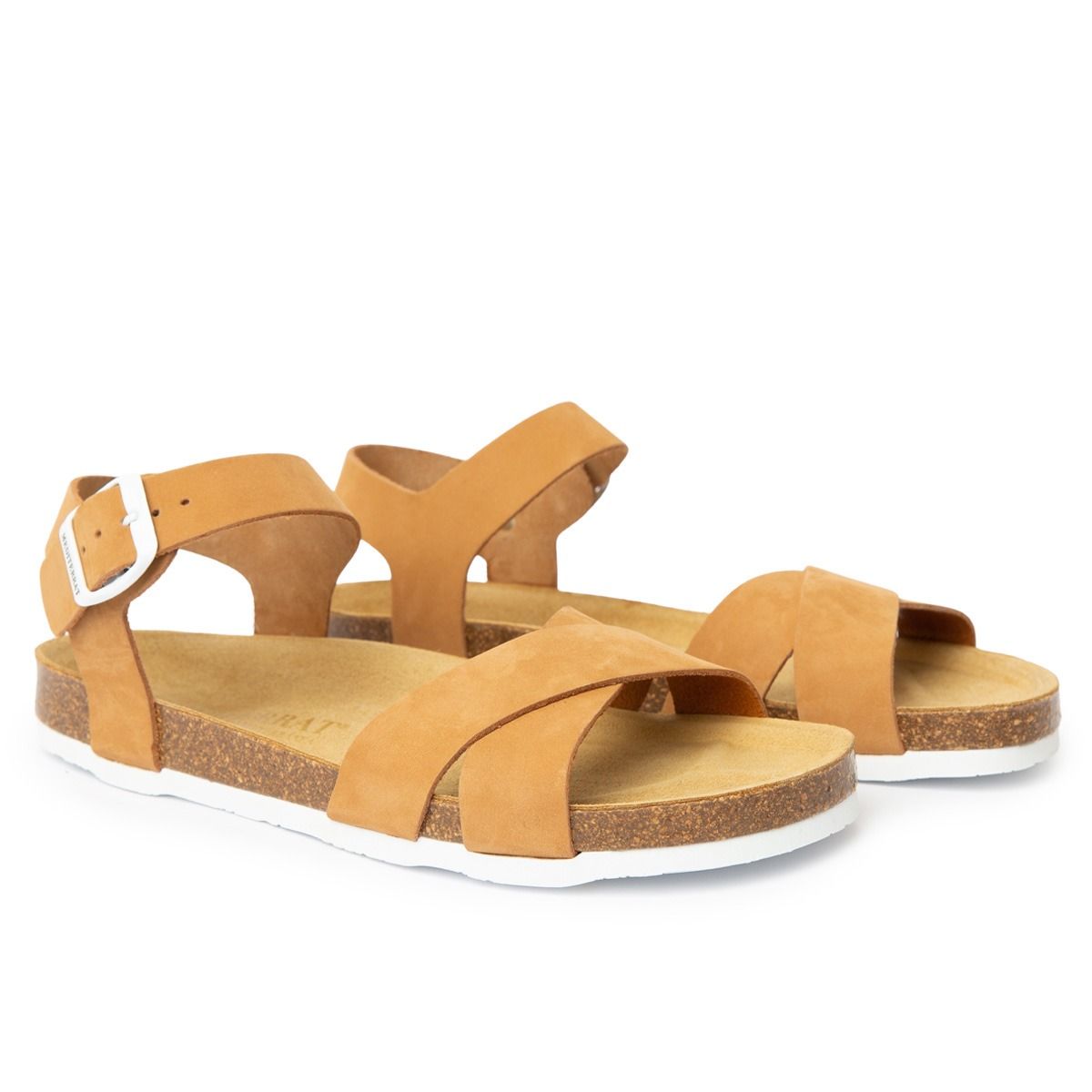 Porto Vecchio Cross Leather Nobuck Beige & White