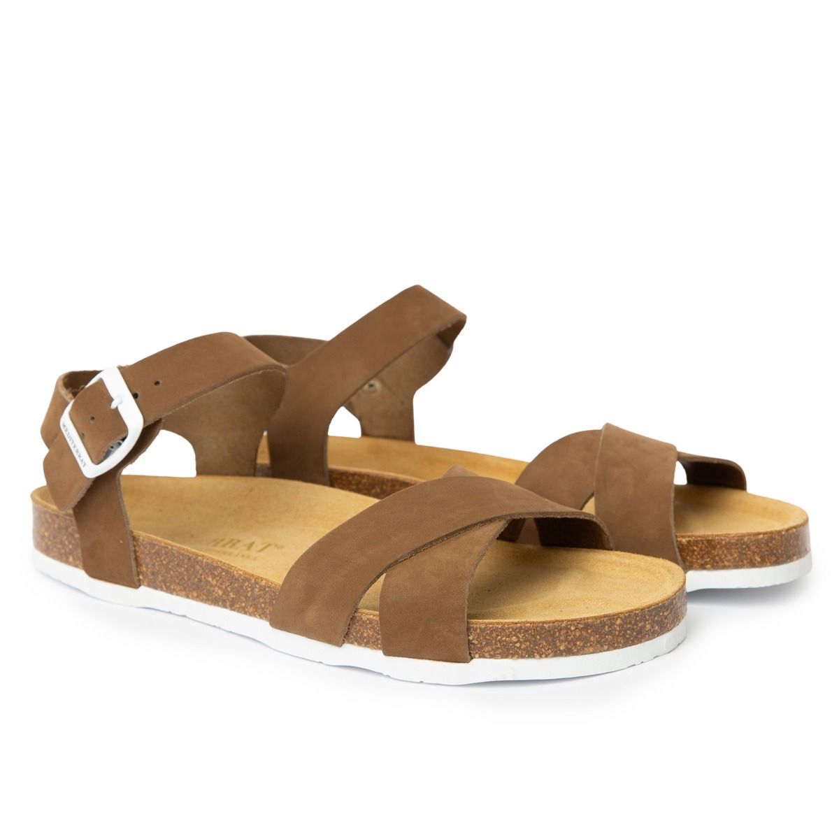 Porto Vecchio Cross Leather Nobuck Coffee & White