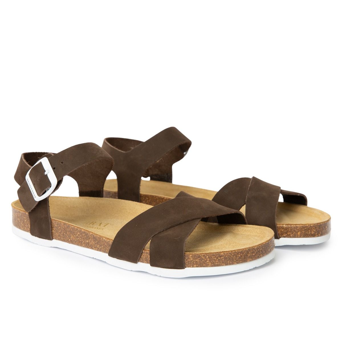 Porto Vecchio Leather Nobuck Chocolat & White