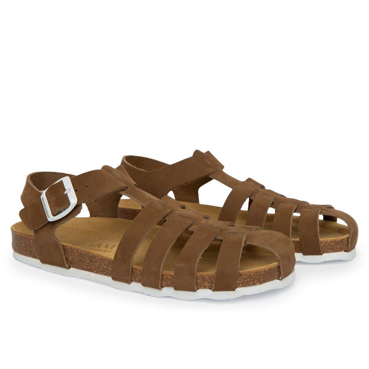 Saint-Tropez Leather Nobuck Coffe & White