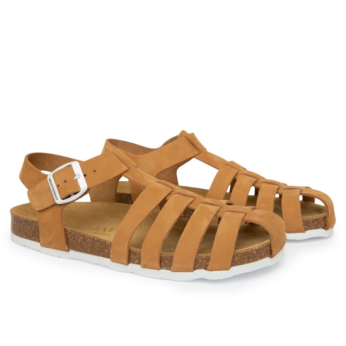 Saint-Tropez Leather Nobuck Coffe & White