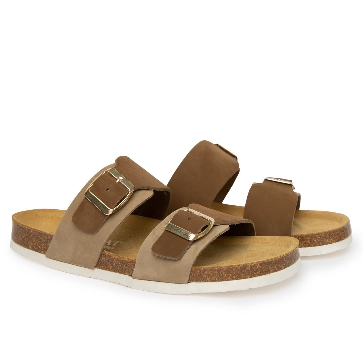 Venecia Leather Nobuck Sand And Coffee